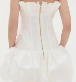 Aje Women's White and Cream Dress for rent on The Volte - image 4