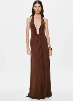 Misha Jennifer Cupro Maxi Brown S AU8 for rent on The Volte - image 1