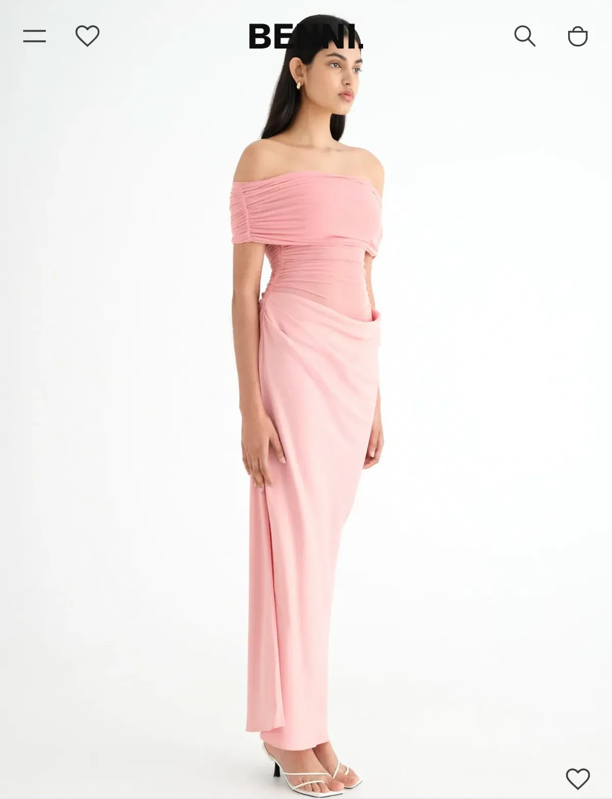 Benni nico off shoulder maxi pink - Image 2