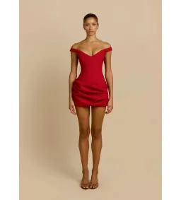 Arcina Ori Avery Mini Dress in Red Size AU10 for rent on The Volte - image 1