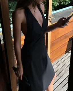 My Freinds are Yours BACKLESS MIDI DRESS - BLACK for rent on The Volte - image 1