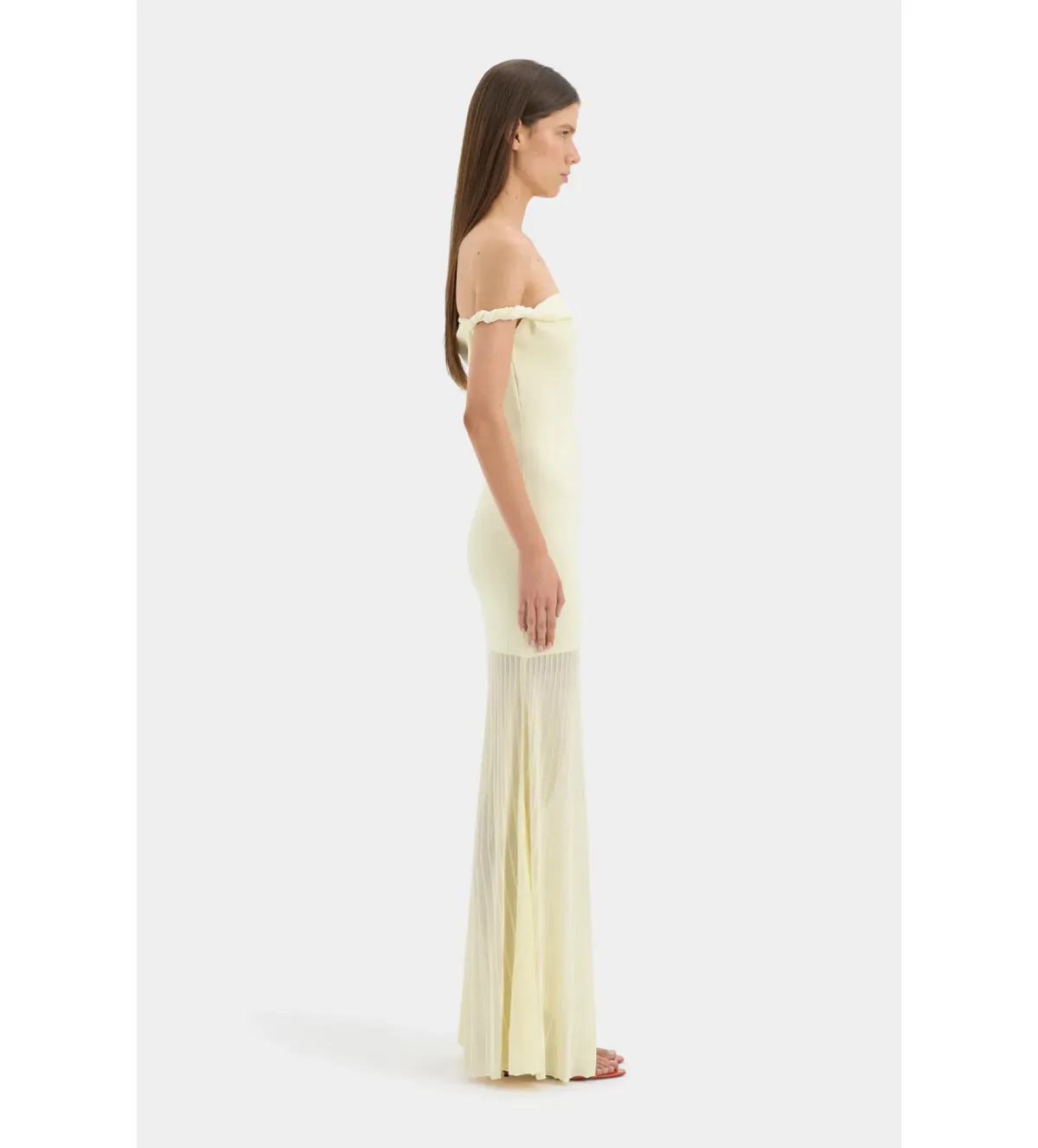 Sir the Label Elia Off Shoulder Twist Dress in Lemon Sorbet Size 10 - Image 2