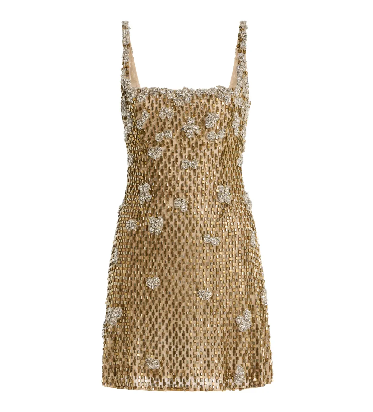 Rachel Gilbert Solana Mini Dress in Gold Size AU6 - Image 3