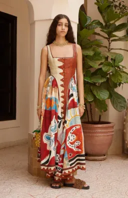 Alemais michelle square neck midi dress Size 8 for rent on The Volte - image 3