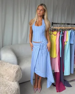 I am Delilah SABRINA corset + wrap skirt in bluebell 8 for rent on The Volte - image 1