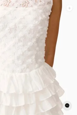 Elliatt Athena Lace Midi Dress in white - size 10 for rent on The Volte - image 5
