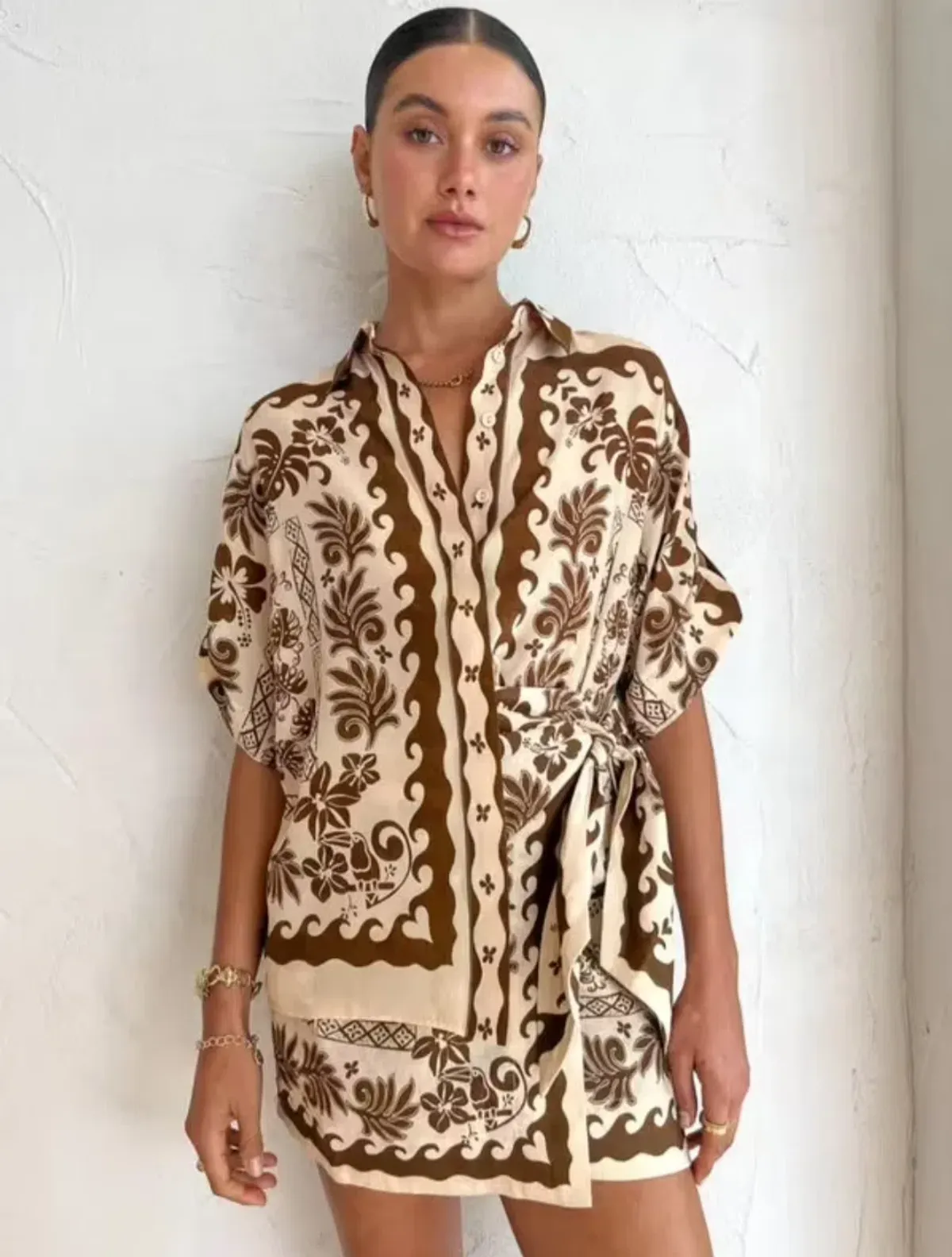 Alemais Tropic Shirt Sarong Set Size 12  - Image 2