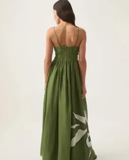 AJE - Planetary Maxi Dress in Abstract Fern for rent on The Volte - image 2