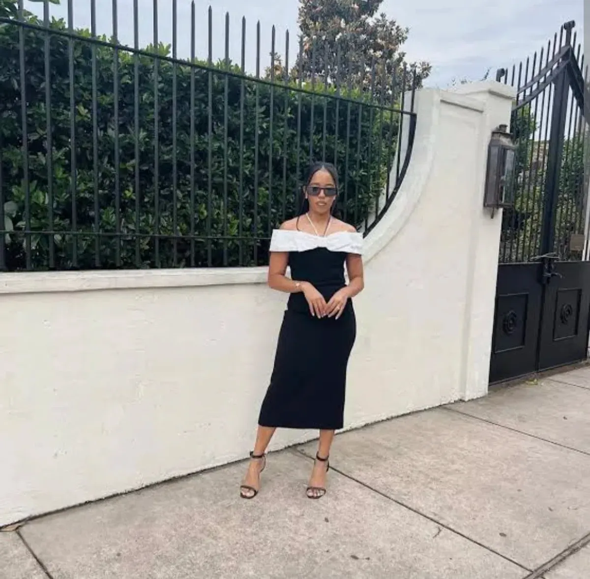 Rebecca Vallance Hepburn Midi Black/White Size 10 - Image 2