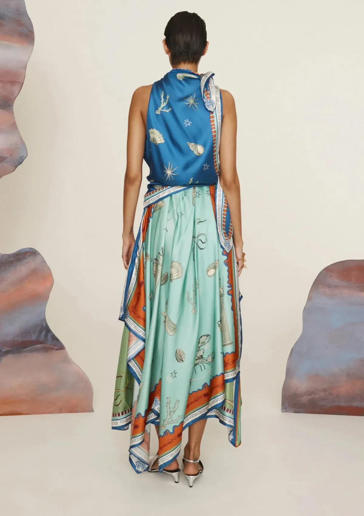 Alemais Summer Surrealist Scarf Dress size 12 - Image 5