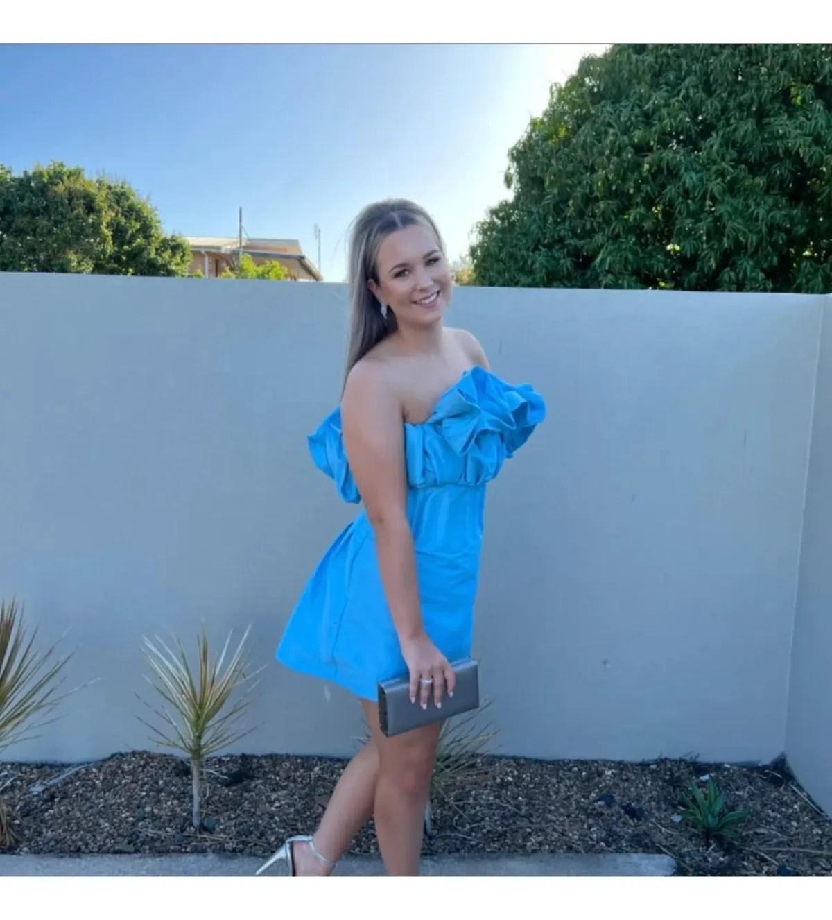 Rachel Gilbert Freida Mini Dress Blue Size 3/AU 12 - Image 3