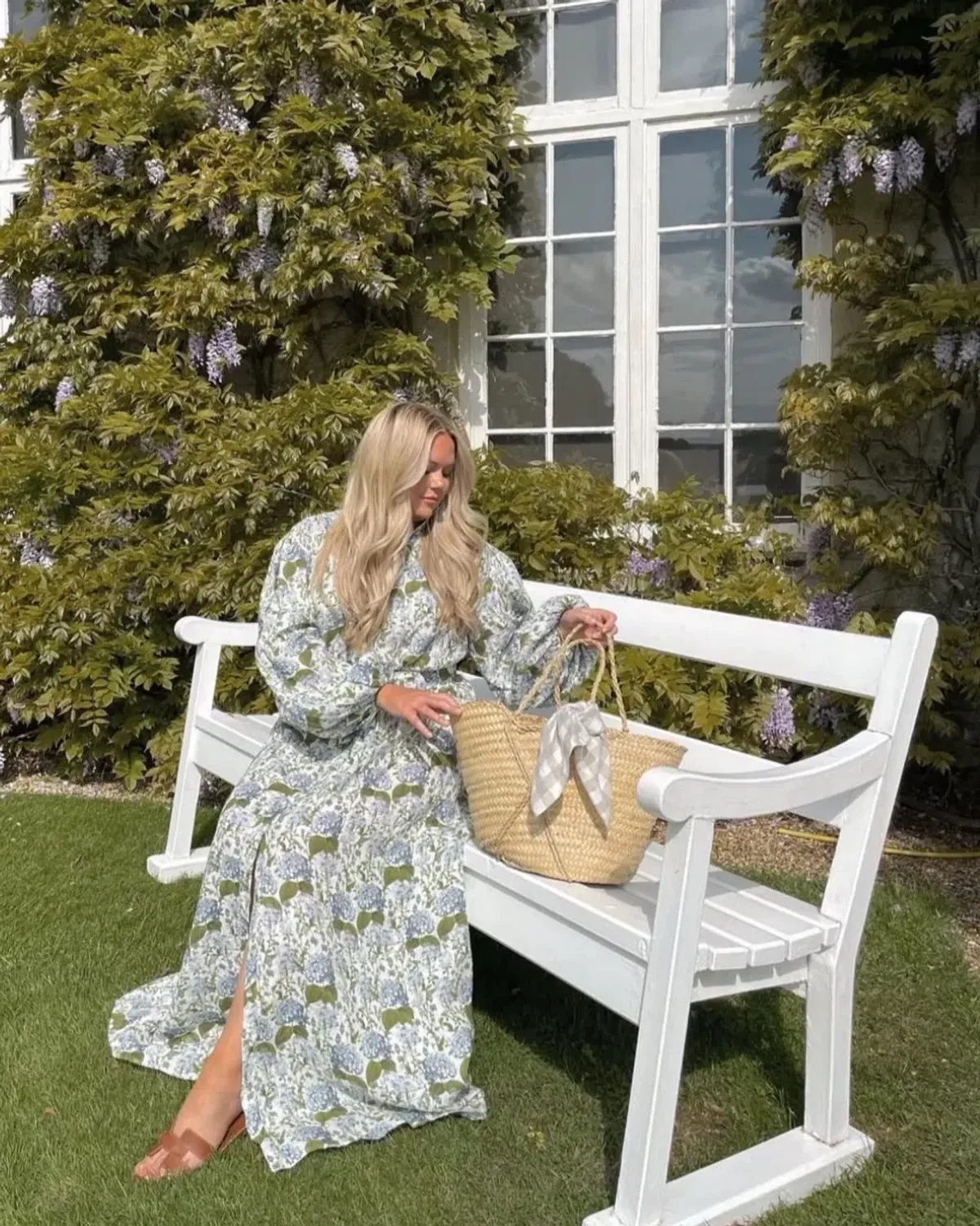 Palm Noosa Noddy Dress In Blue Blooms Size 8 - Image 3