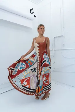 Alemais Michelle Square Neck Midi Dress-6 for rent on The Volte - image 2