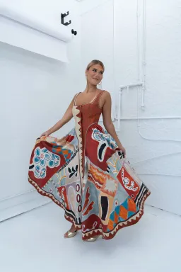 Alemais Michelle Square Neck Midi Dress-6 for rent on The Volte - image 1