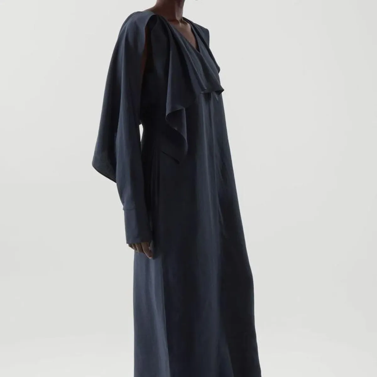COS Asymmetric Midi Dress in Navy AU16 - Image 4