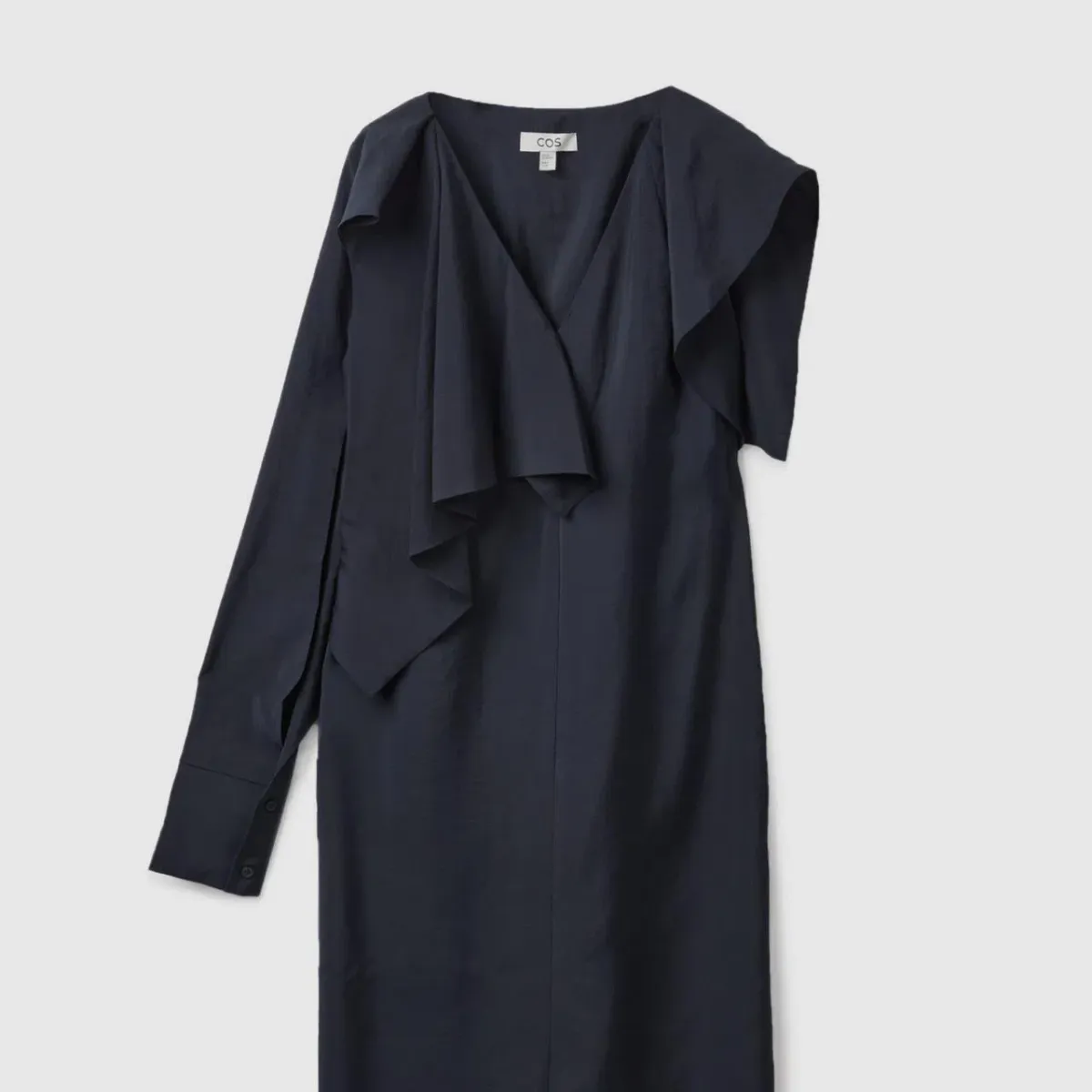 COS Asymmetric Midi Dress in Navy AU16 - Image 5