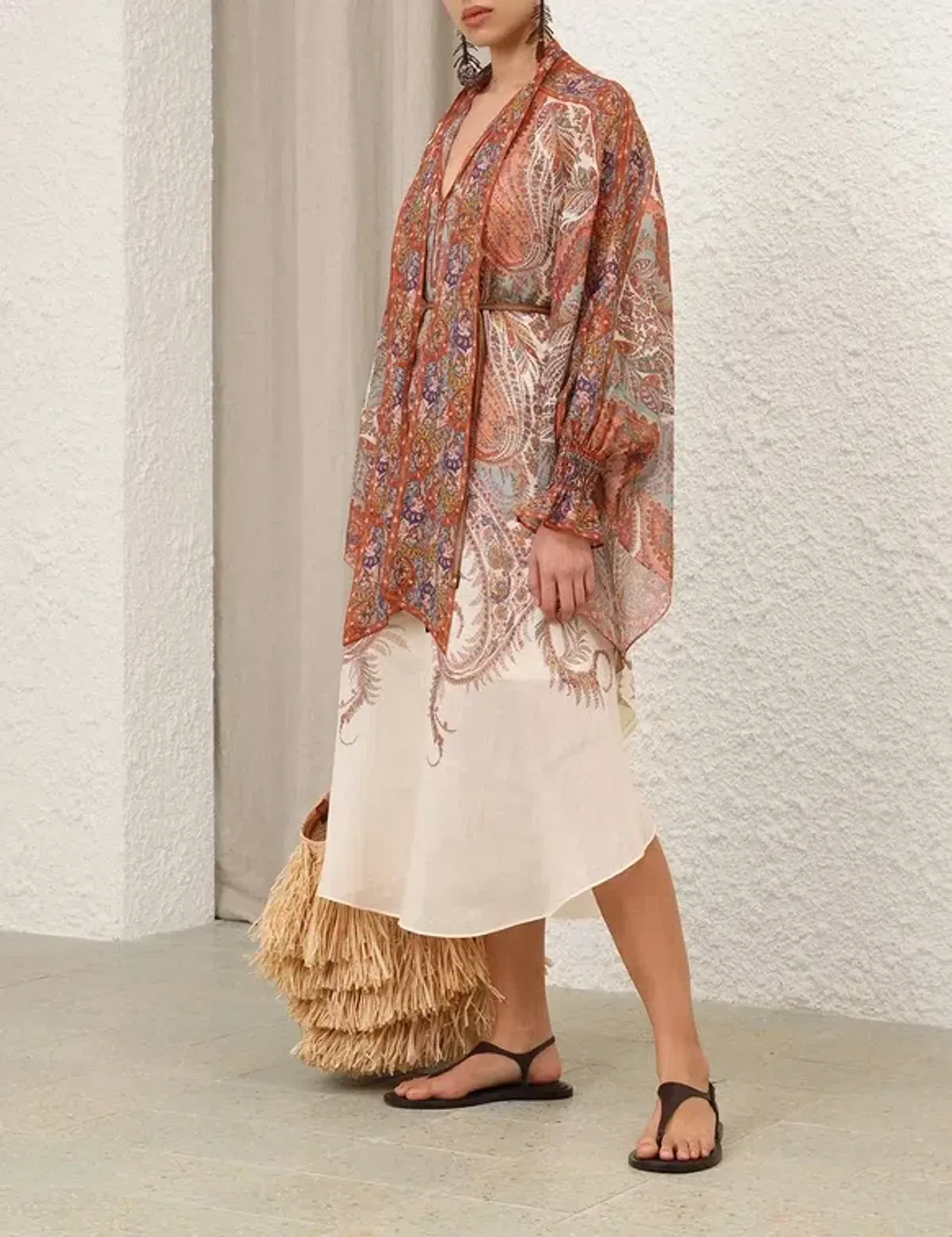 Zimmermann Rhiannon Tie Neck Midi Dress Size 4/ AU16 - Image 3