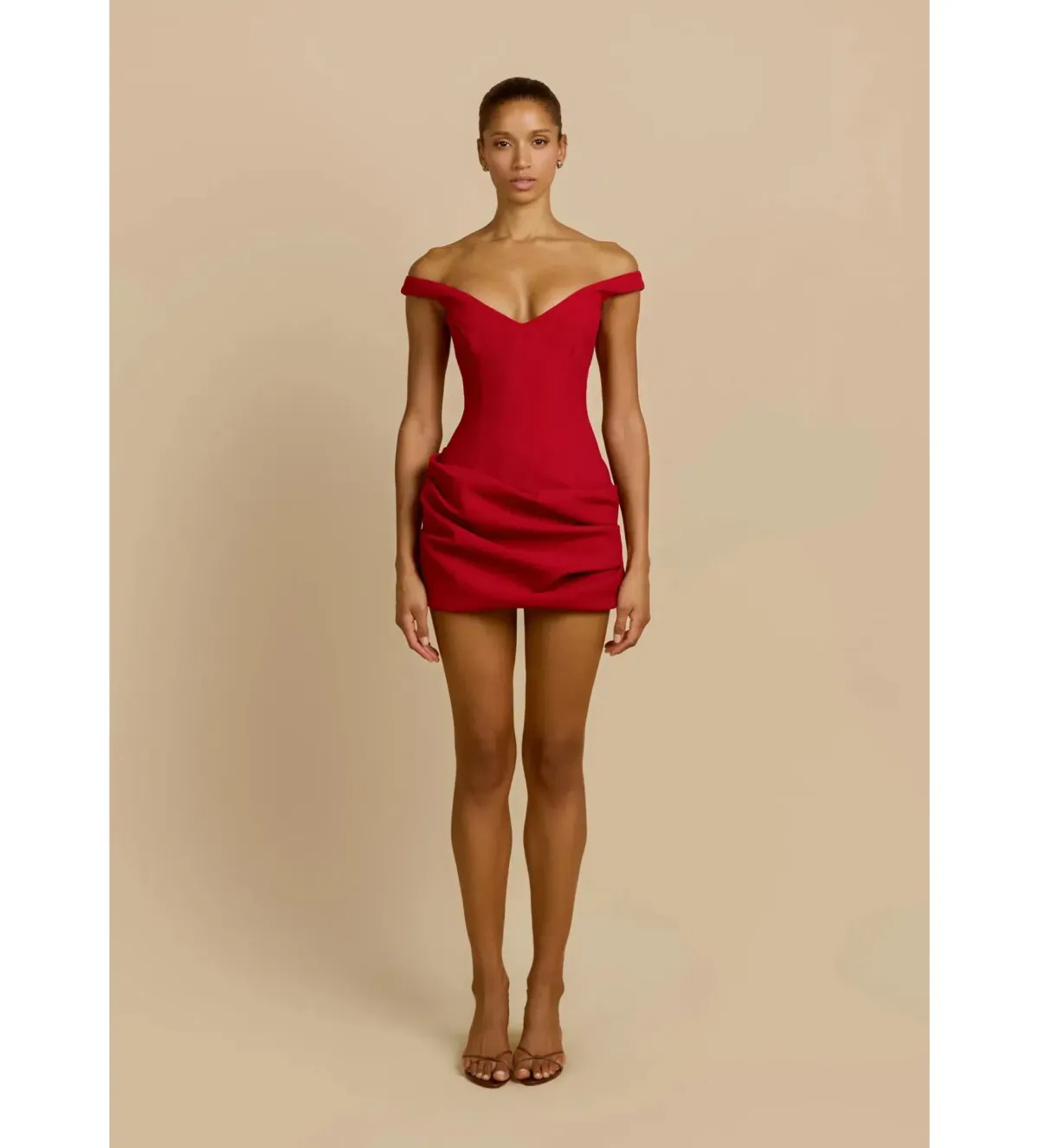 Arcina Ori Avery Mini Dress Red Size L/AU 12 - Image 1