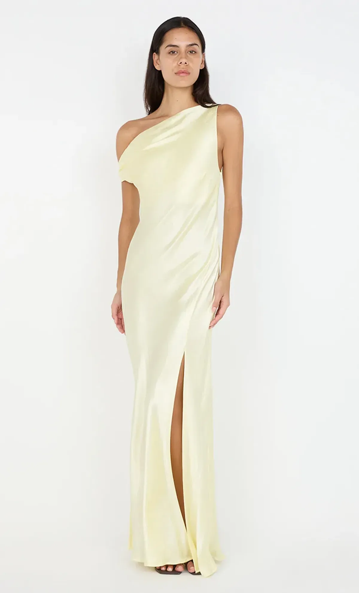 Sol Asym Dress in Ice Yellow - Image 2
