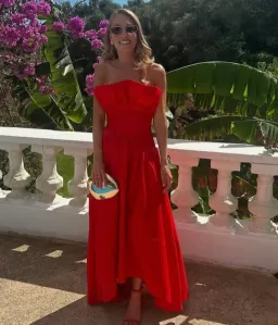 Elliatt Laurel Gown Red Size 6 for rent on The Volte - image 1