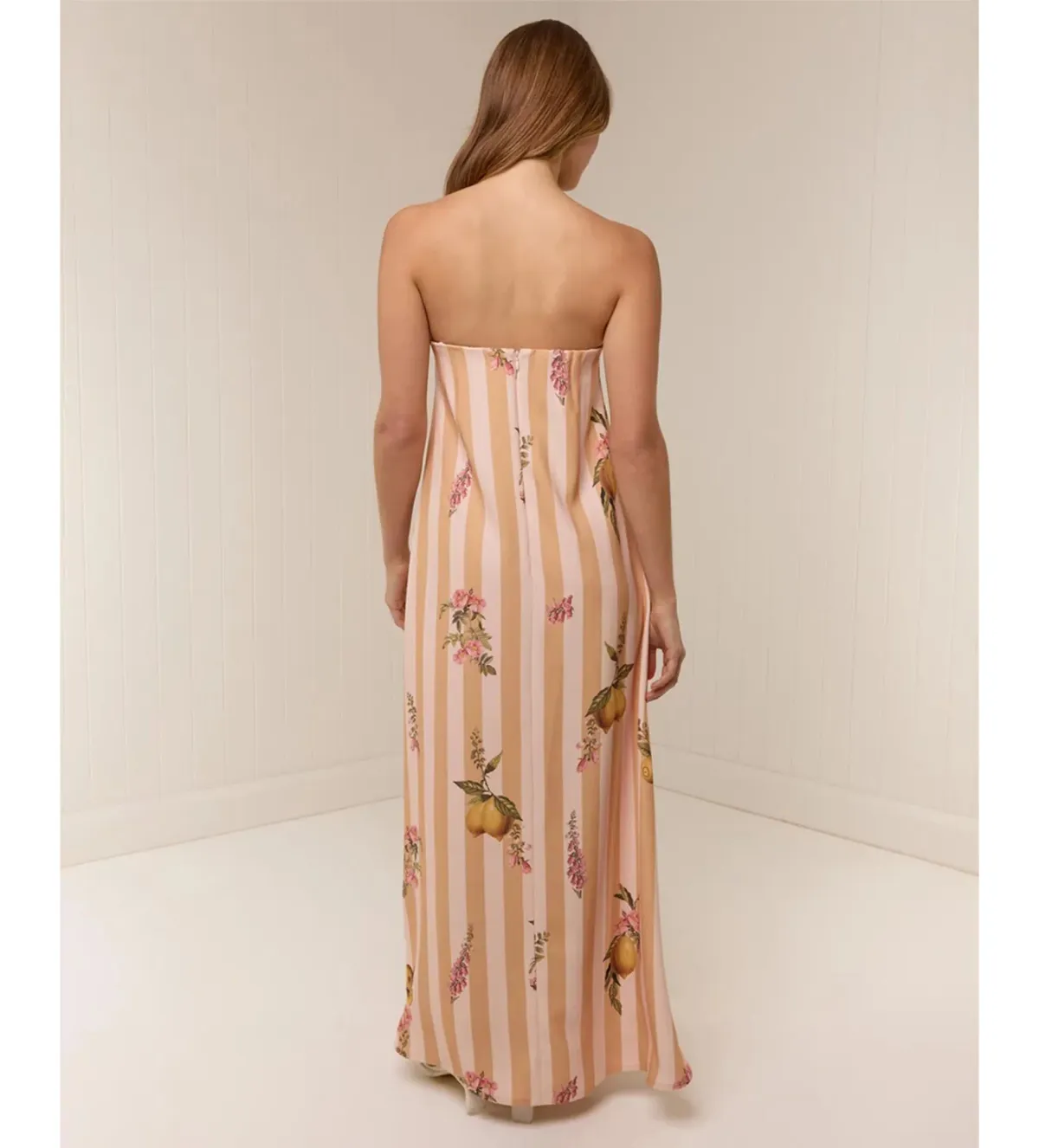 Palm Noosa Alessia Maxi Dress in Citrus Stripe Size AU12 - Image 3
