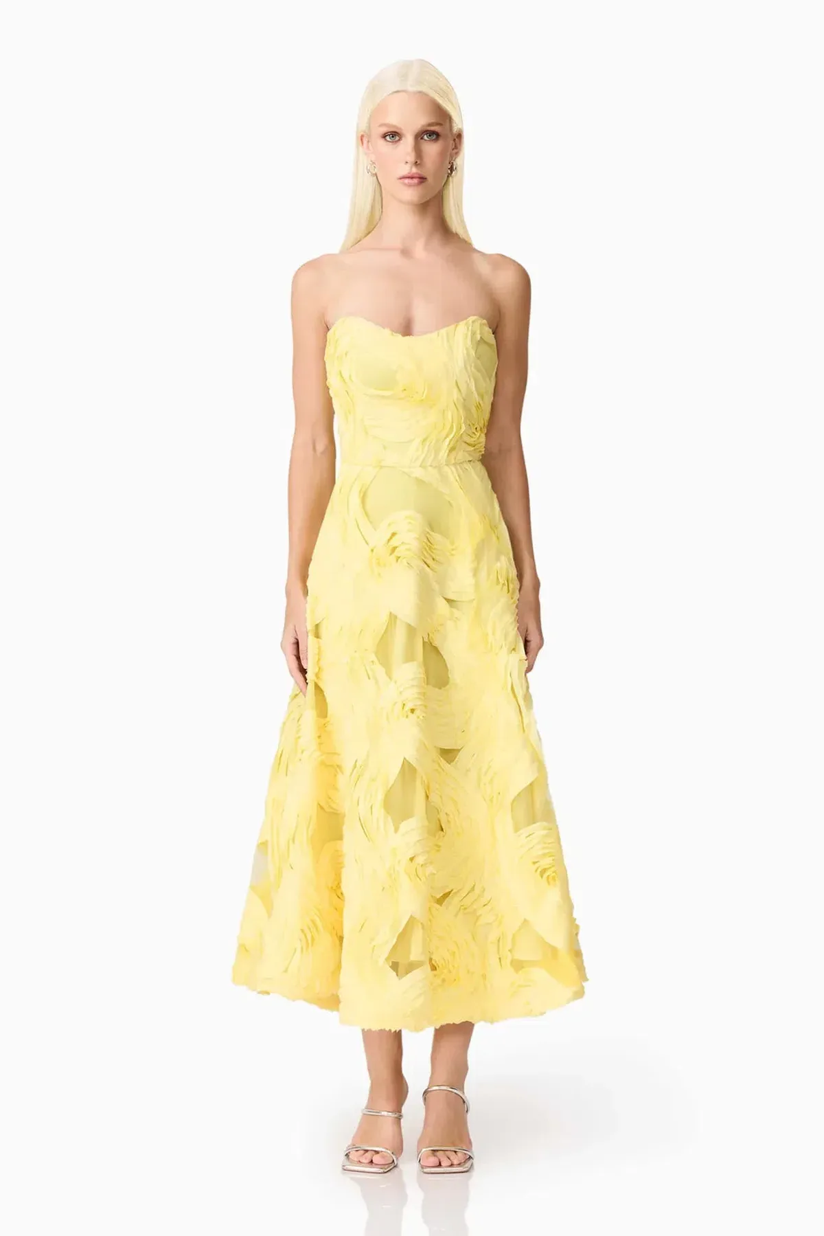 ELLIATT ASHER MIDI Dress in YELLOW SIZE 10 / M - Image 3