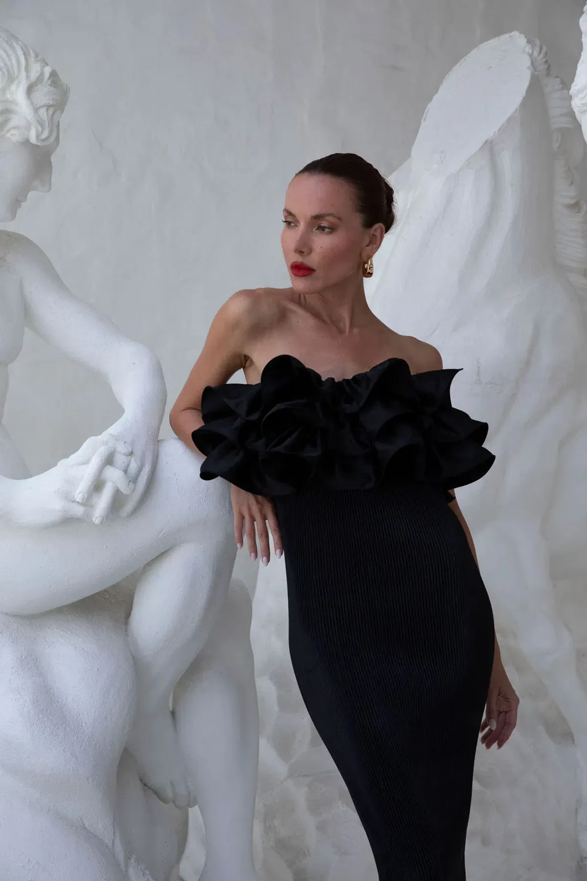 L'Idee Paris Tube Maxi Dress in Noir Black Size M / AU 10 - Image 2