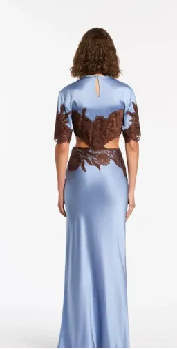 SIR THE LABEL DANSEURS LACE CUT OUT GOWN BLUE SIZE 1 for rent on The Volte - image 3