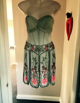 Karen Millen vintage embellished flapper dress with beading size 8 for rent on The Volte - image 2