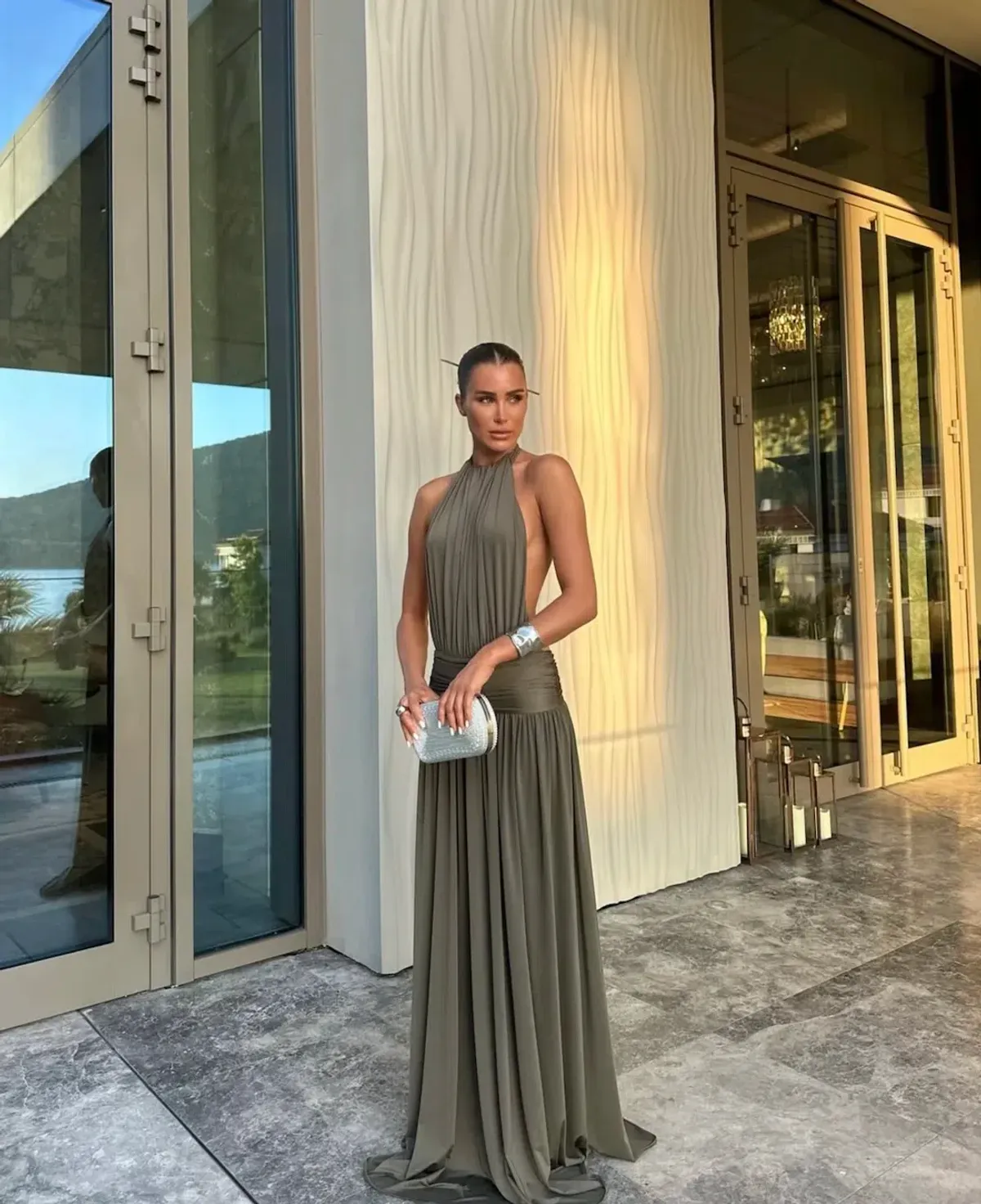 Arcina Ori Santina Dress Khaki Size S / AU 8 - Image 1