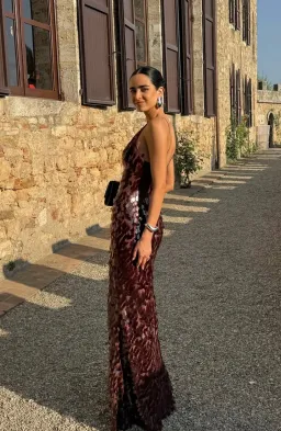 Misha Sapphire Sequin Maxi Dress Fig Size M / AU 10 for rent on The Volte - image 4