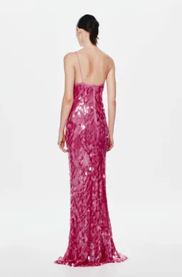 MISHA THE SAPPHIRE SEQUIN DRESS in Fuchsia Pink Size S/AU 8 for rent on The Volte - image 2