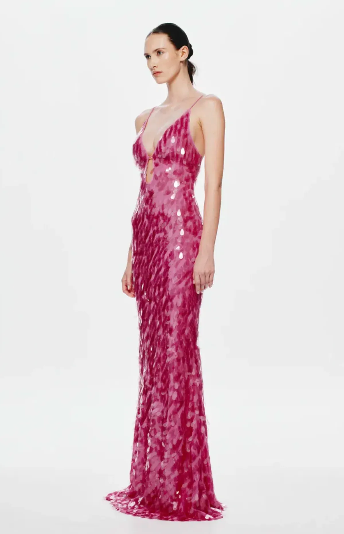 MISHA THE SAPPHIRE SEQUIN DRESS in Fuchsia Pink Size S/AU 8 - Image 3