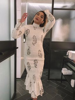 Sir The Label Aster Long Sleeve Midi Dress Print Size AU 6 for rent on The Volte - image 1