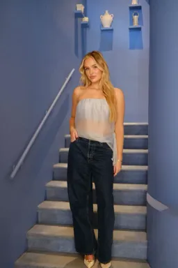 Henne Norella Bustier Top in Blue Mist Size 8 for rent on The Volte - image 2