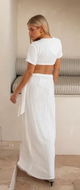 SABO Florence Skirt full length white size XS for rent on The Volte - image 2