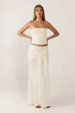Ance Gria Jude Set Top and Skirt in Ivory Size XS / AU 6 for rent on The Volte - image 2