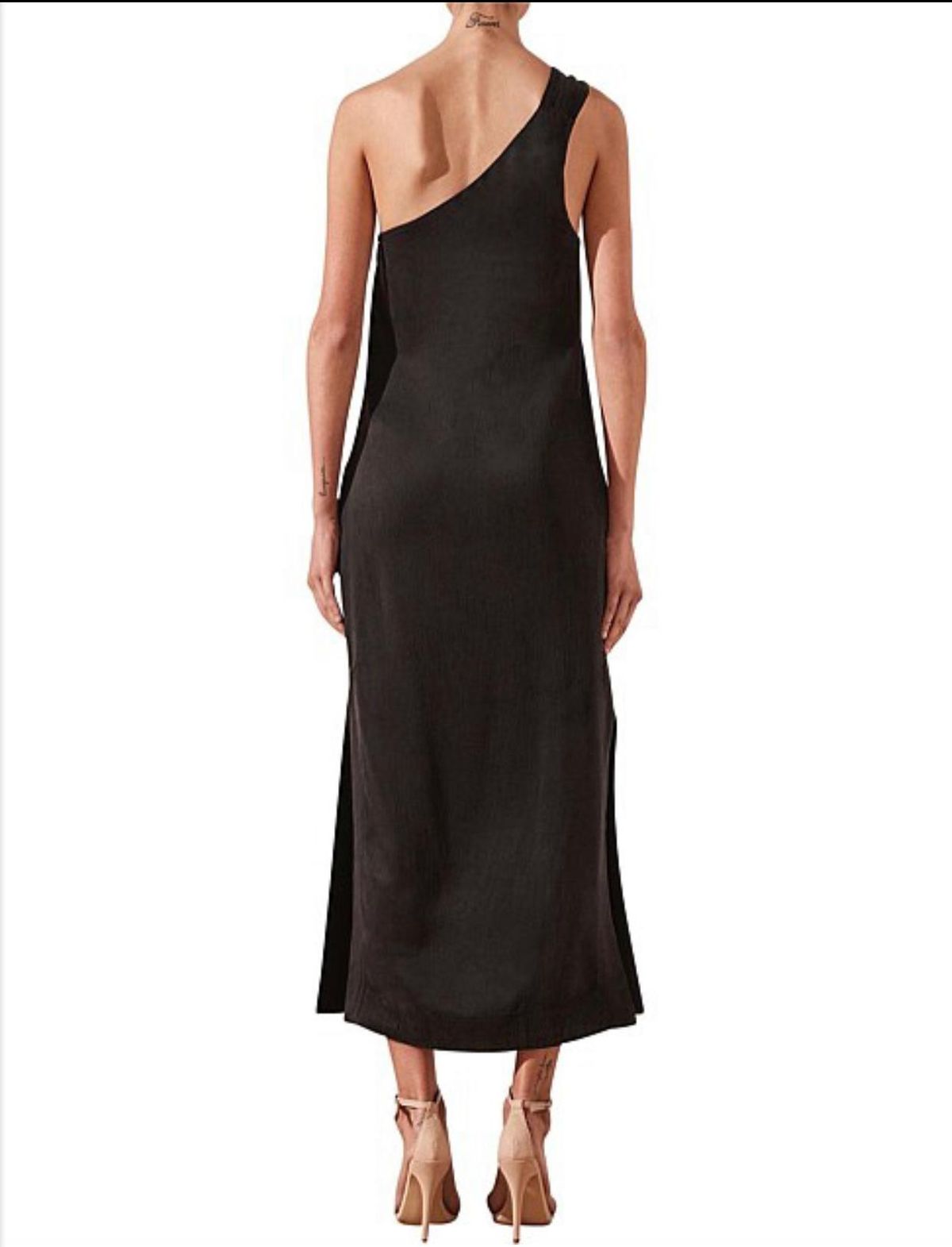 Shona Joy Matias One Shoulder Column Midi Dress Size 6 - Image 4