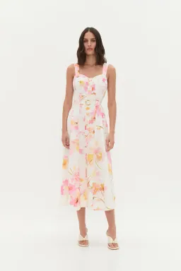 Zarie floral midi dress AJE for rent on The Volte - image 1