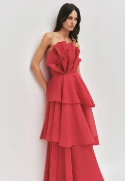 Aje Selestia Gown size 14 Scarlet Red  for rent on The Volte - image 2