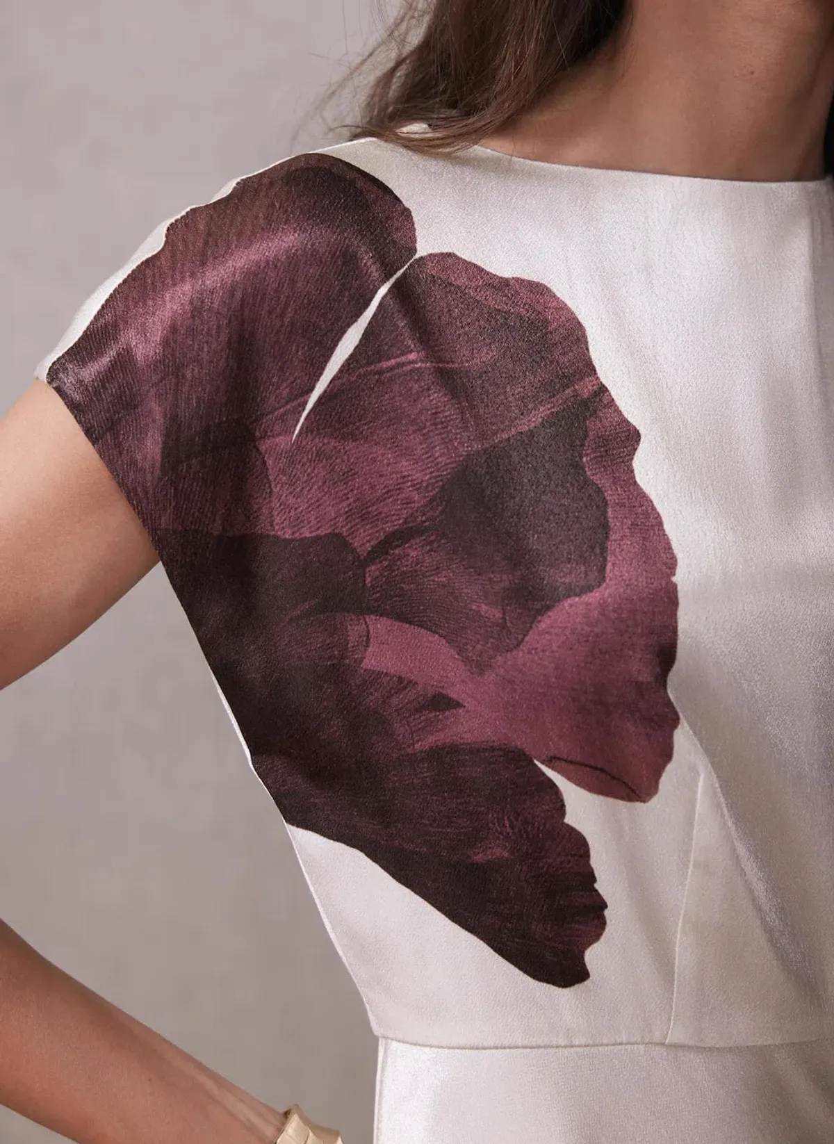 Mint Velvet Maroon Floral Size 16 - Image 3