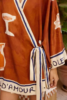 Alemais SOLEIL D'AMOUR WRAP MINI DRESS Size 4 for rent on The Volte - image 4