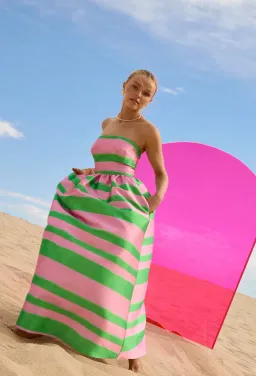 Pasduchas Dottie Midi Dress Watermelon Size 8 for rent on The Volte - image 3