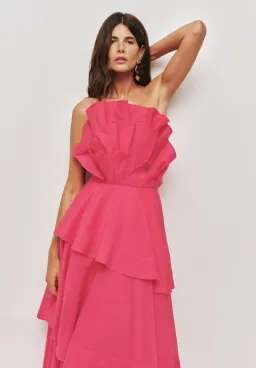 Aje Selestia Gown size 14 Pink Magenta for rent on The Volte - image 4