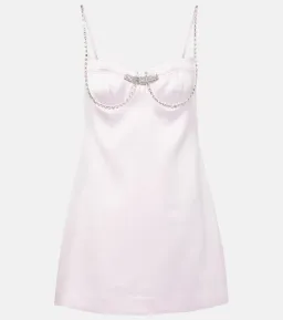 Self Portrait Embellished Satin Mini Dress for rent on The Volte - image 1