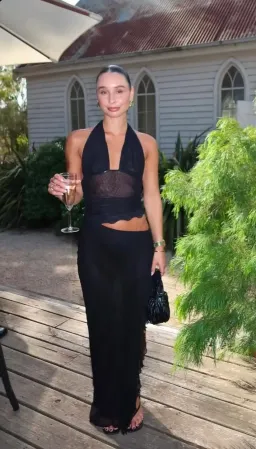 BENNI Penelope Maxi Dress in Black Size 10 for rent on The Volte - image 2