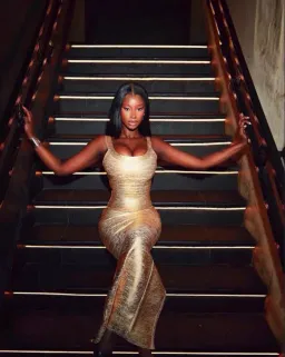 House Of CB The OG Gold Bandage Maxi Dress Size S / AU 8 for rent on The Volte - image 5