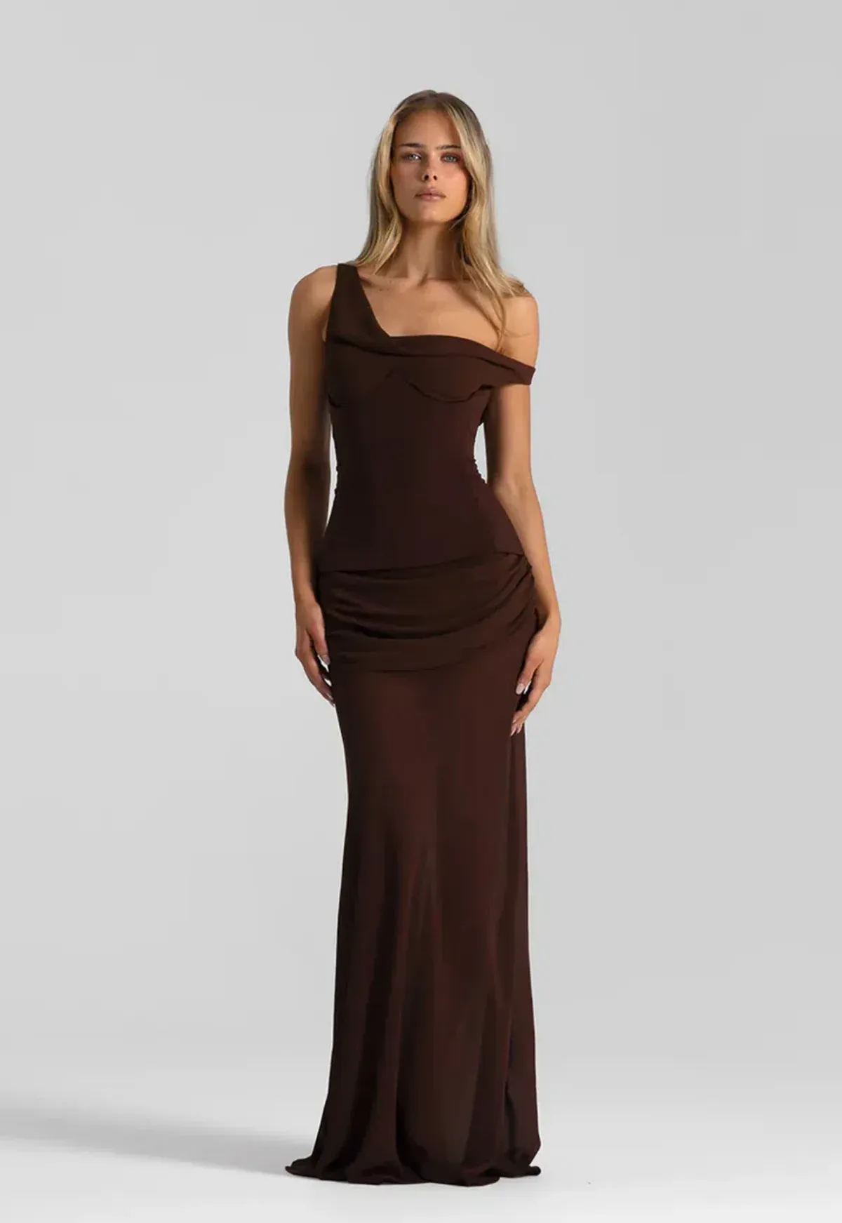 Natalie Rolt Cadence Gown in Espresso Brown Size 12 - Image 1