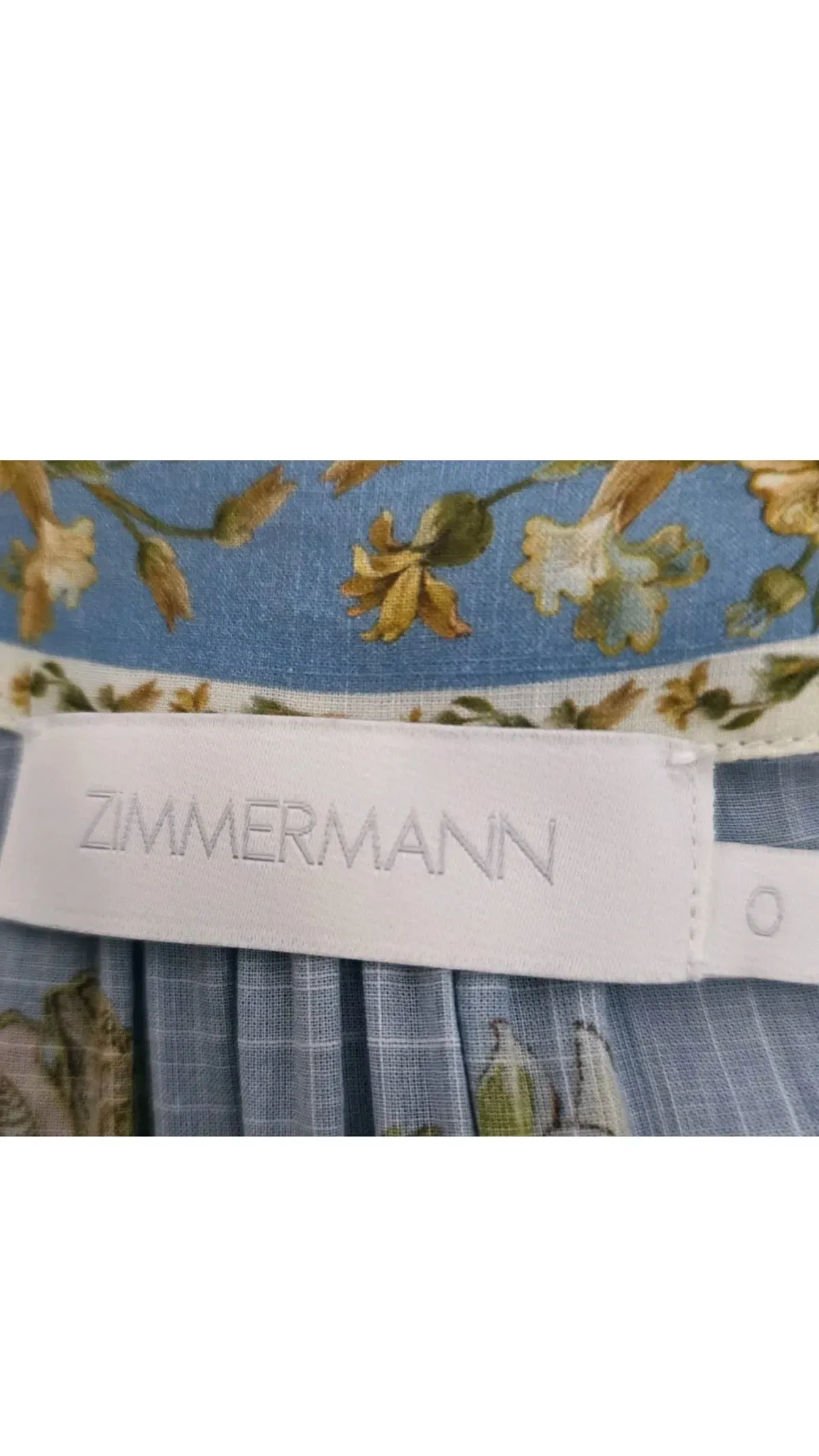 Zimmerman Chintz Wrap Midi Dress in Blue Daisy Floral 0 / 8 - Image 3