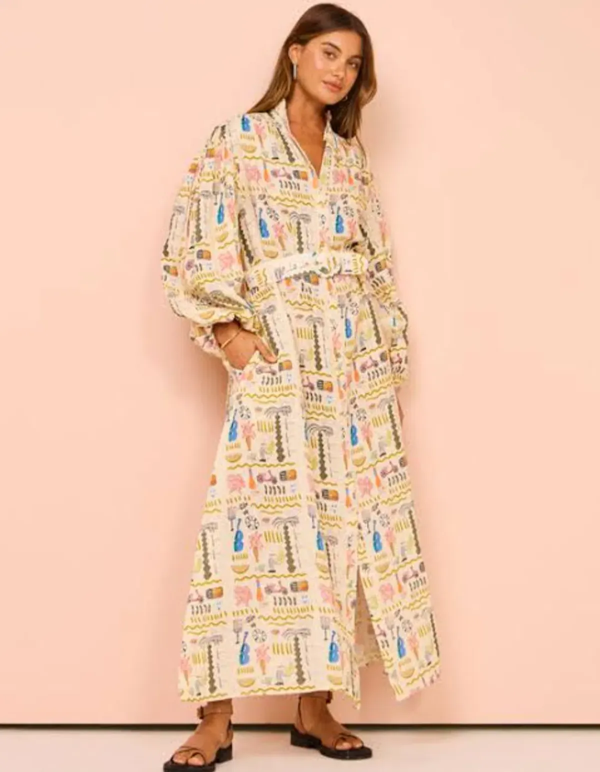 Palm Noosa Noddy Maxi Dress in Verona Print Size 10 - Image 1